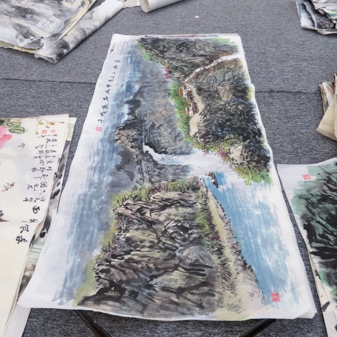 国画崔广成老师四尺绘画作品