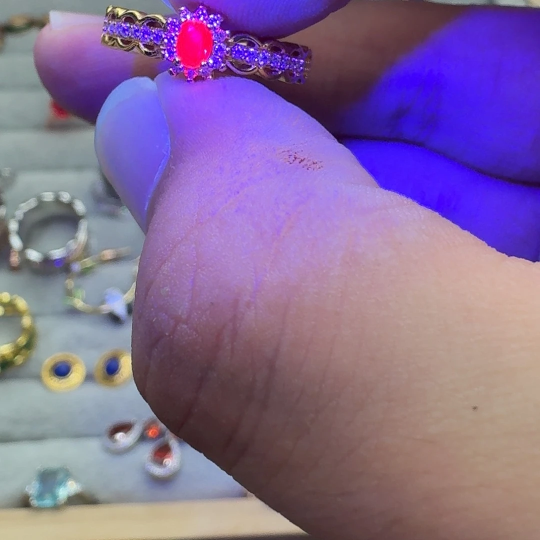 银S925镶嵌戒指水晶