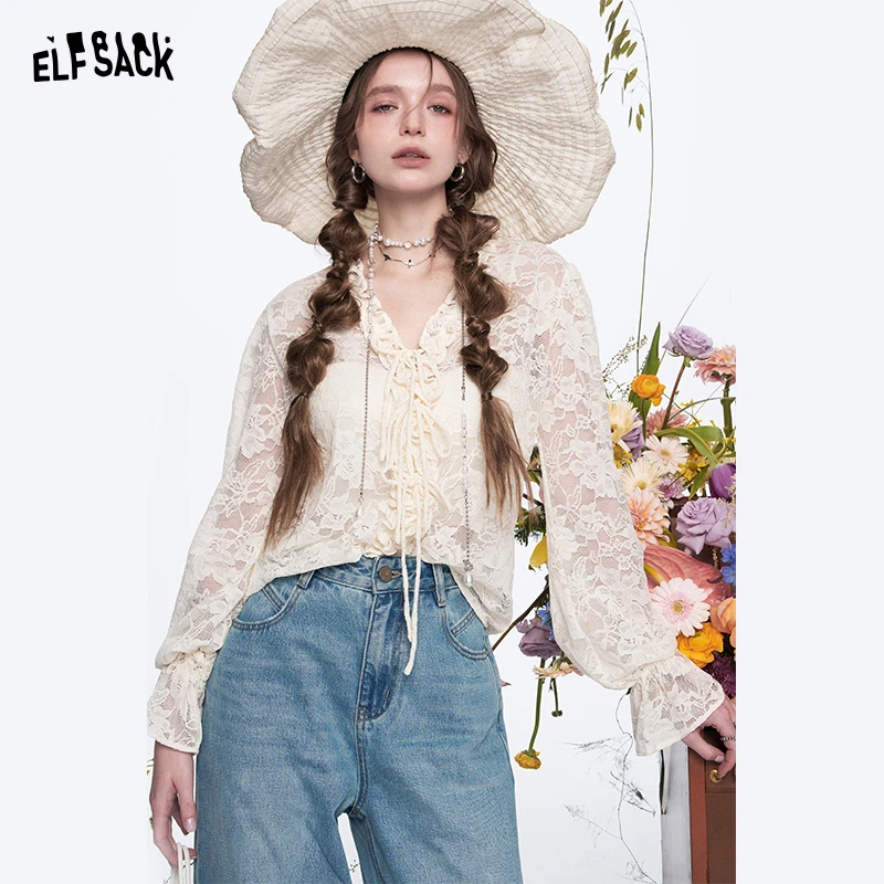 【新】妖精的口袋春季蕾丝衫