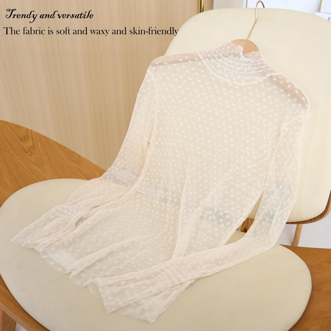 春夏季新款女士长袖T恤镂空打底衫个性显瘦01869休闲柔软透气