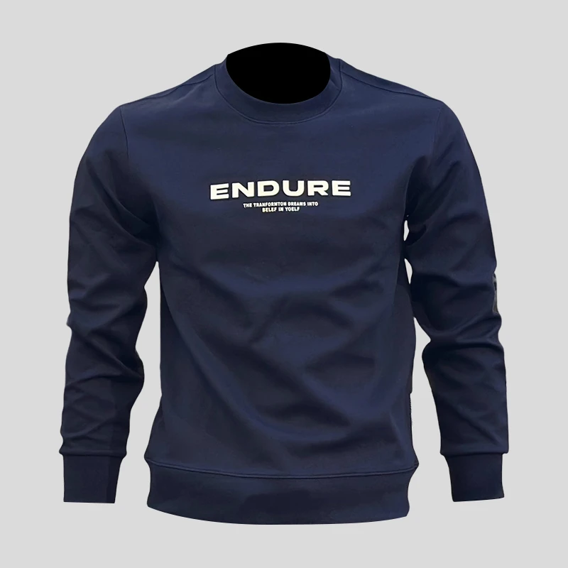 ohmmayby新款男圆领卫衣时尚潮流印花修身青年潮牌修身长袖打底衫