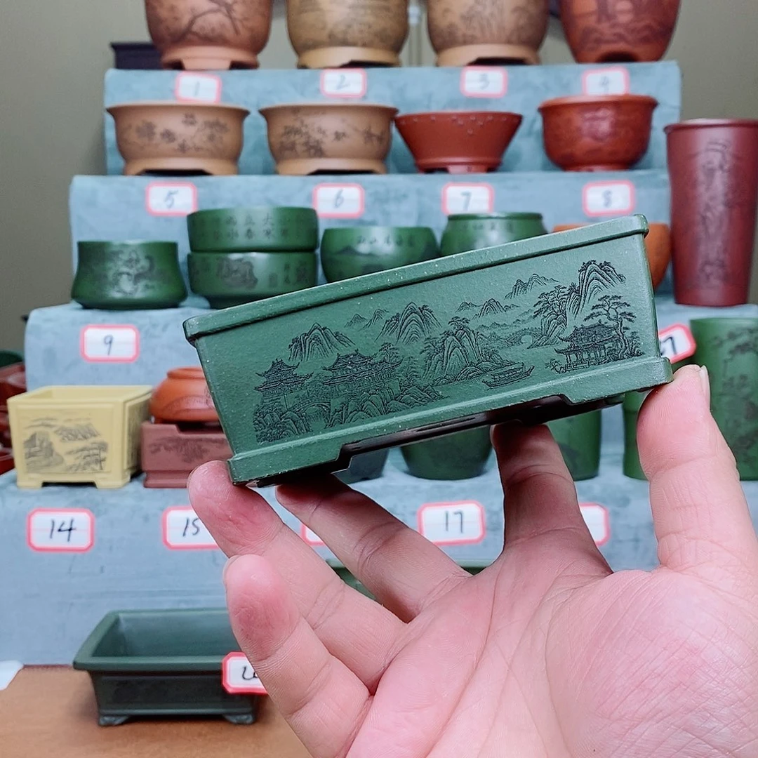 紫砂花盆我在等一