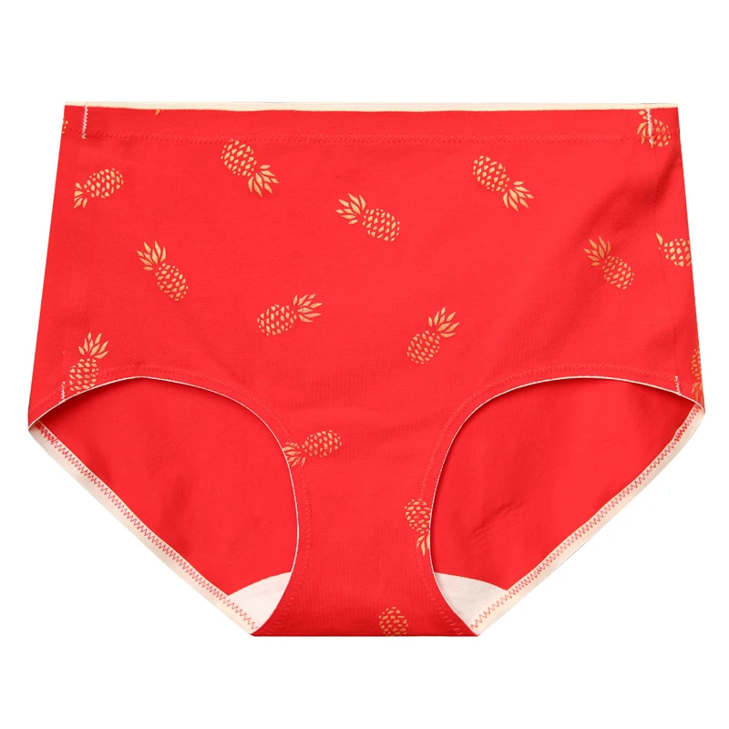 金钱萝~画内大红本命年喜庆男女内裤新年莫代尔棉情侣平角三角裤