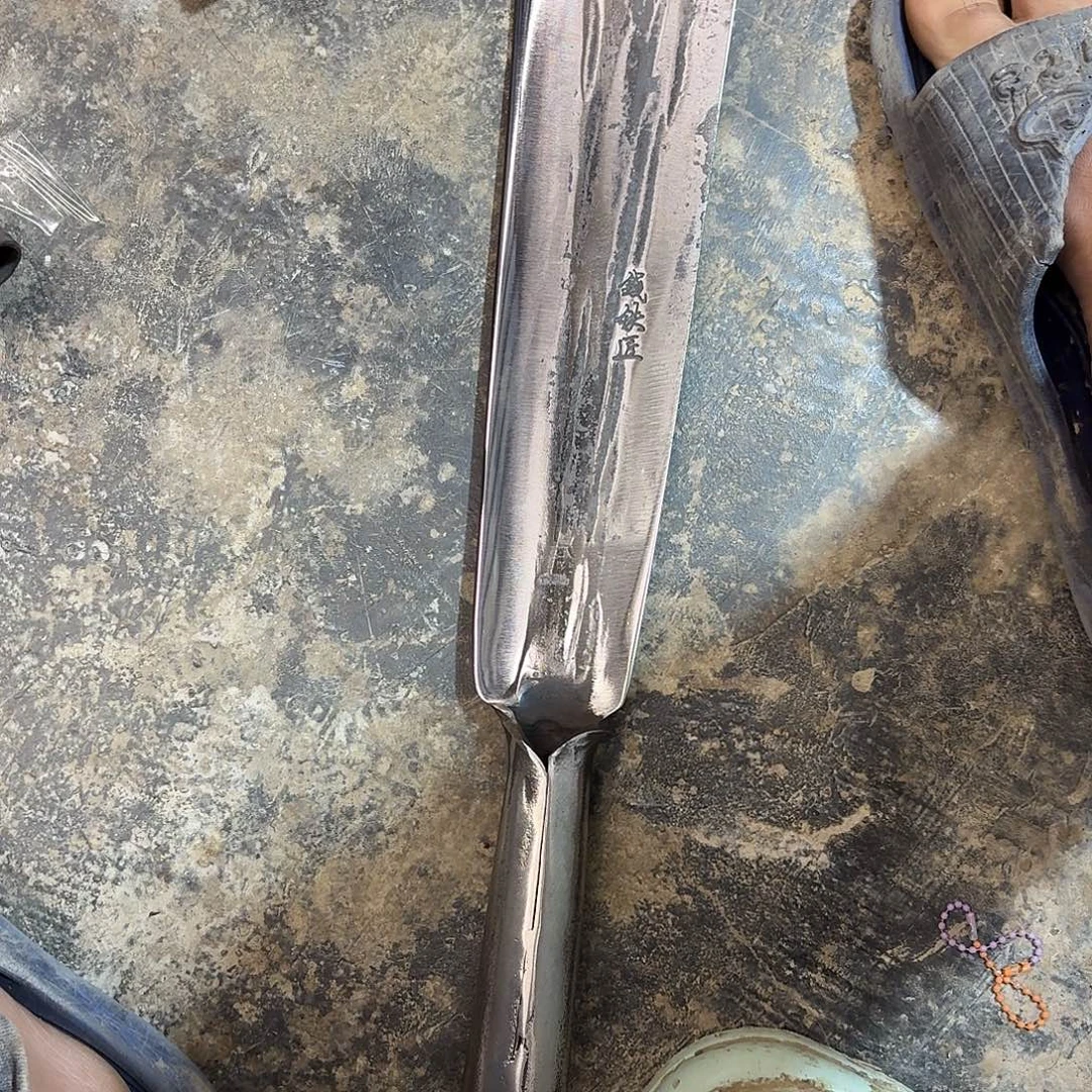 高碳锰钢云南阿老表手工锻打刀