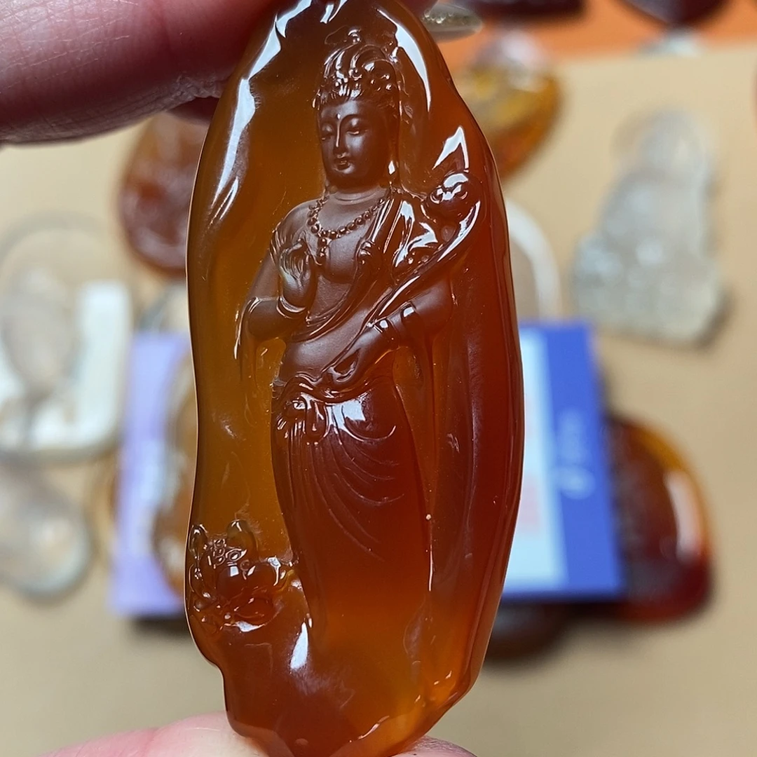 汤***烫玛瑙/玉髓未镶嵌颈饰