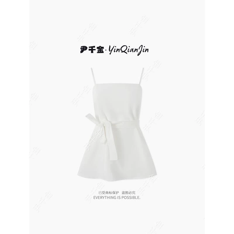 尹千金J【主角光环】清冷度假感一字领高级感抹胸吊带上衣S257199