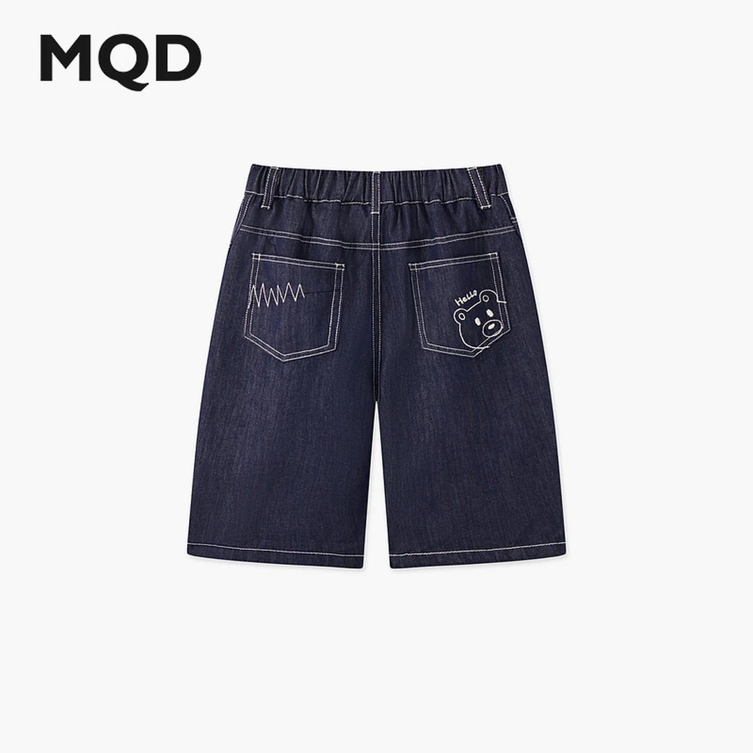 MQD童装25夏季新品学院风潮酷休闲裤七分牛仔裤男童薄款儿童时尚