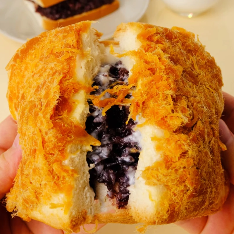 玛呖德速食紫米夹心吐司面包紫米吐司夹心面包紫米营养早餐酥松