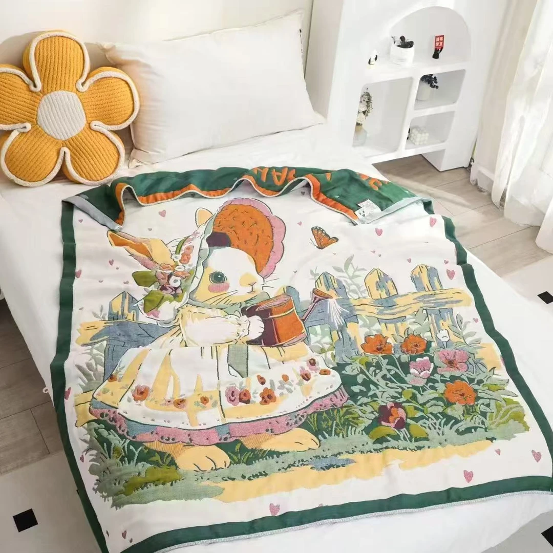 秘密花园  120*150 面包被亲肤柔软 透气 6层纱布