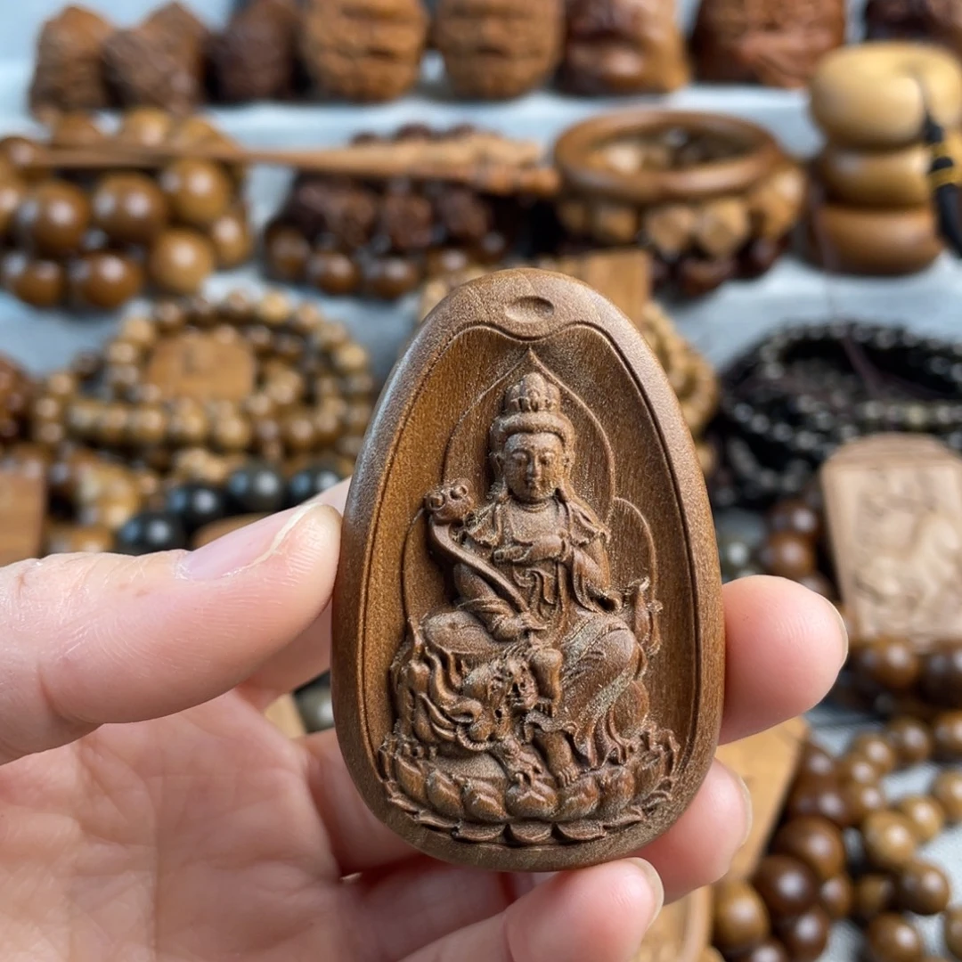 靖***弘木老山檀香兔子生肖守护牌