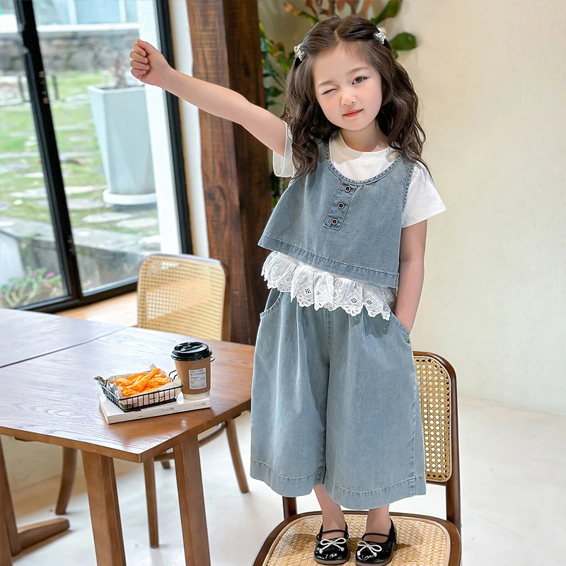 时尚童装女童套装洋气韩范衣服夏装小女孩休闲小女宝儿童森系服装