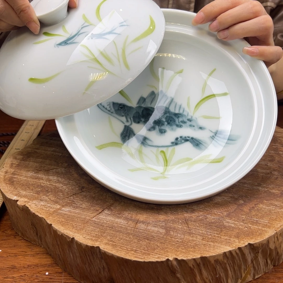 瓷片景德镇陶瓷手工手绘制作