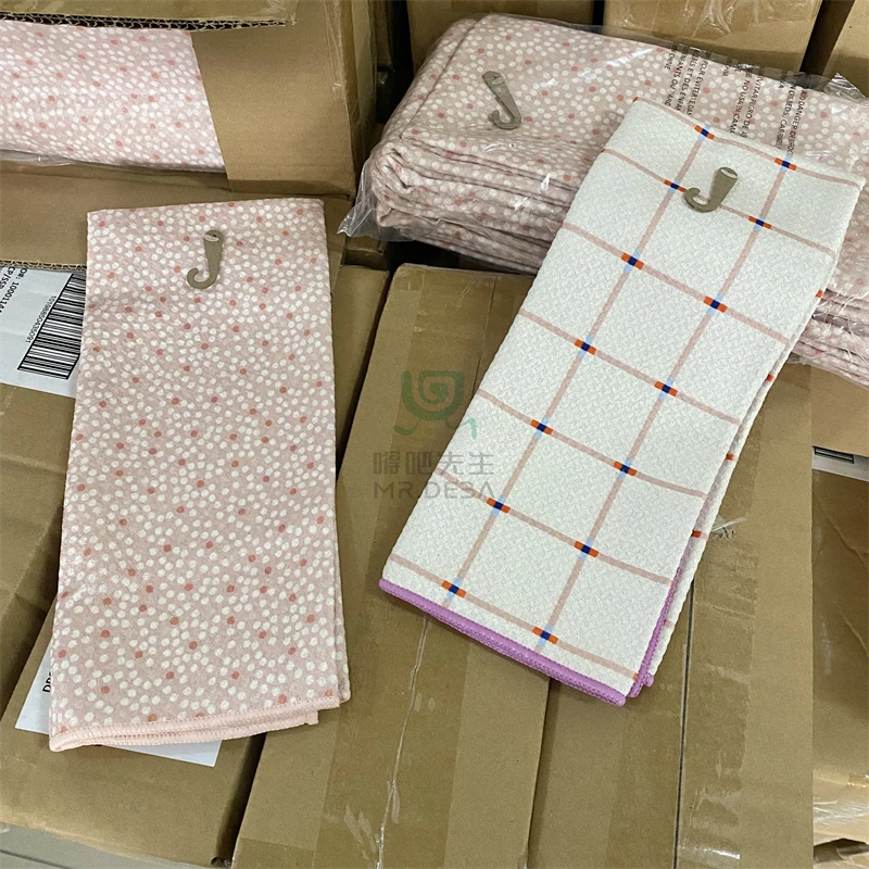 外贸款双面速干手巾手帕简约清新印花擦手巾毛巾40*66cm