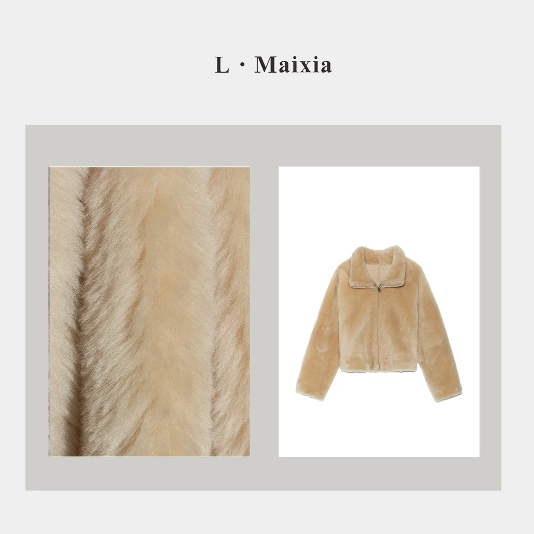 L.MAIXIA/露·玛莉先2024女士皮大衣ZD-25363皮毛一体