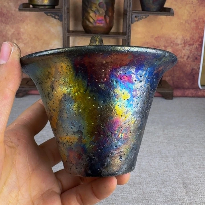 荥经黑砂炸福利窑彩斗笠盖碗微瑕不退不换介意勿拍36