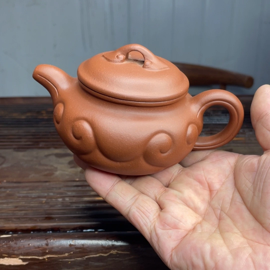 茶杯紫砂原矿青水泥精工仿古如意260cc