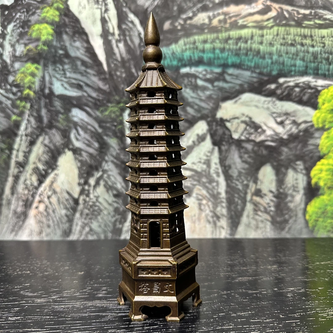 复古铜器摆件状元九层文昌塔