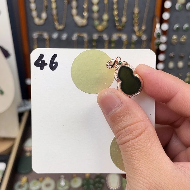 和田玉颈饰银S925镶嵌和田玉46