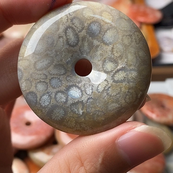 ****硅化珊瑚未镶嵌颈饰