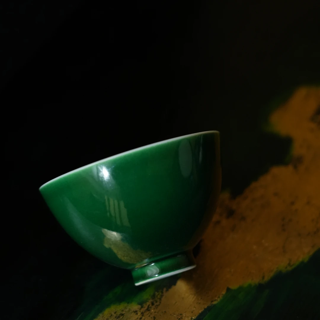 【雲梦】瓷堂里-帝王绿大鸡心杯