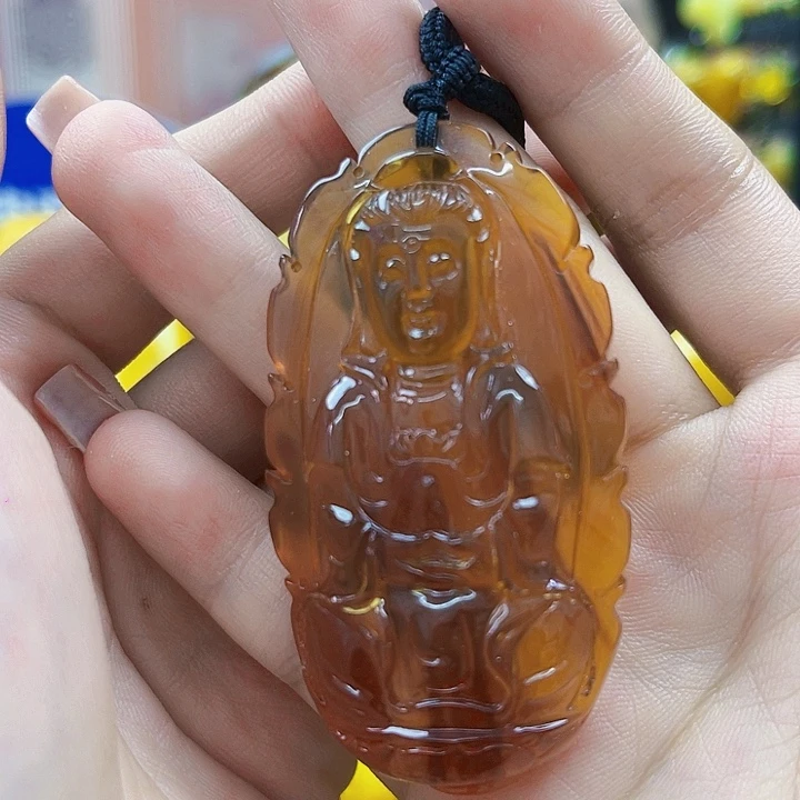 琥珀颈饰未镶嵌吊坠