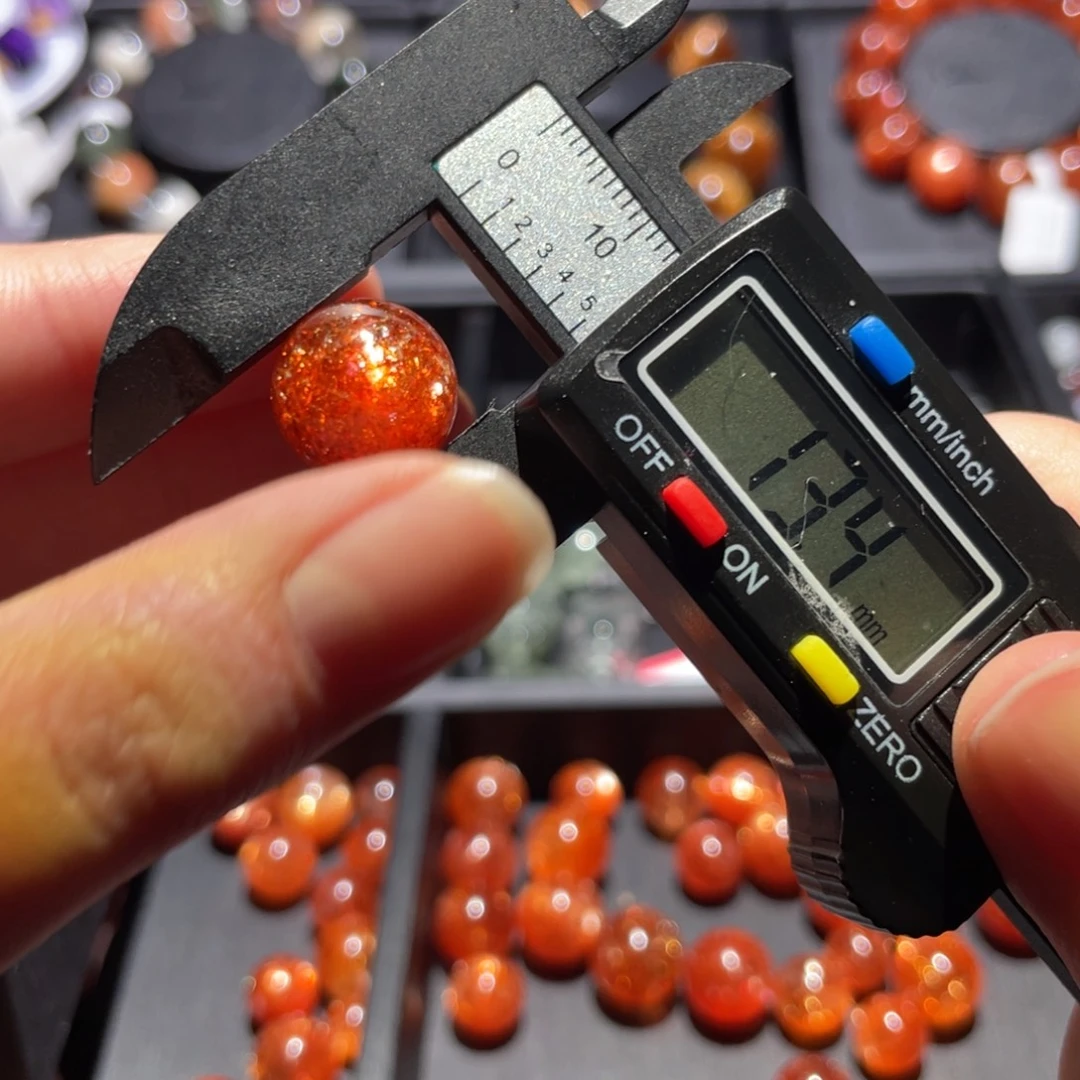 日光石未镶嵌单珠金太阳单珠13.4mm