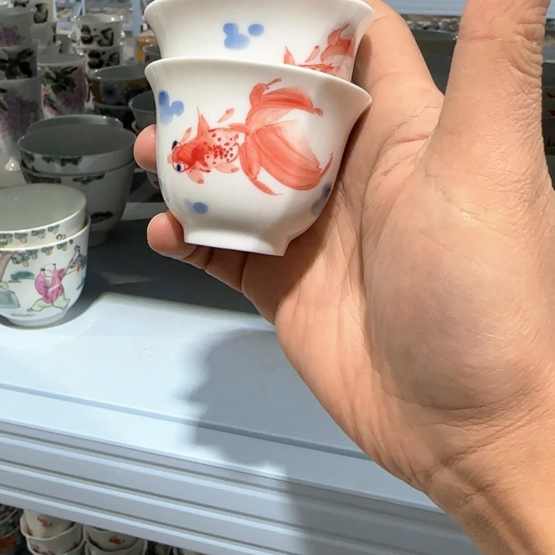 瓷片摆件手绘瓷器全部处理了