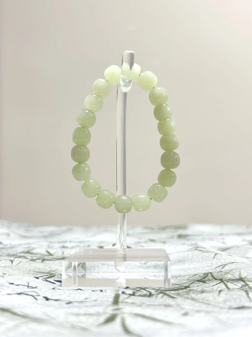 手串女款浅冰睛水时尚气质高档送女友老型珠算盘珠