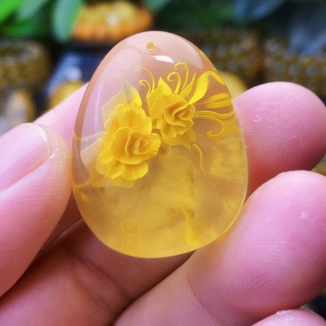 【闪购商品】金珀吊坠(不含链)未镶嵌