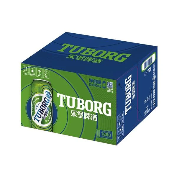 【库尔勒送货上楼】【现在拍明天送】TUBORG/乐堡啤酒(495ml*12罐)