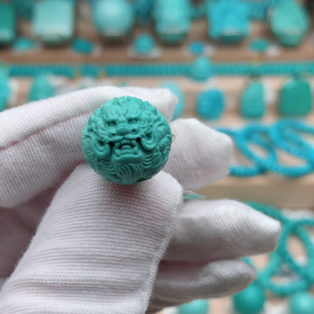 未镶嵌绿松石珠宝奇石15mm