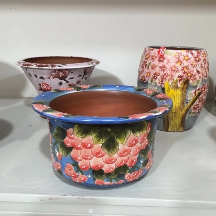 景德镇手绘花盆陶瓷15/11