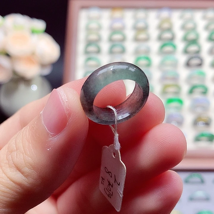 翡翠未镶嵌戒指8号