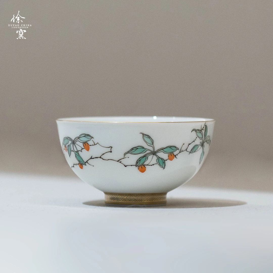 徐窑枸杞过枝如意杯 XU54