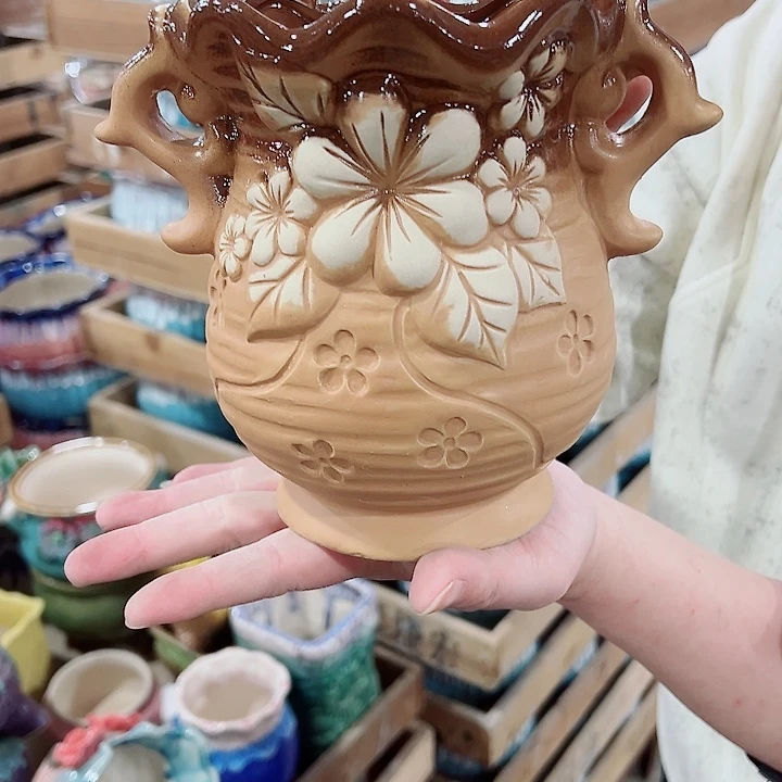 有孔，凑单福利满10元发货陶瓷多肉花盆！