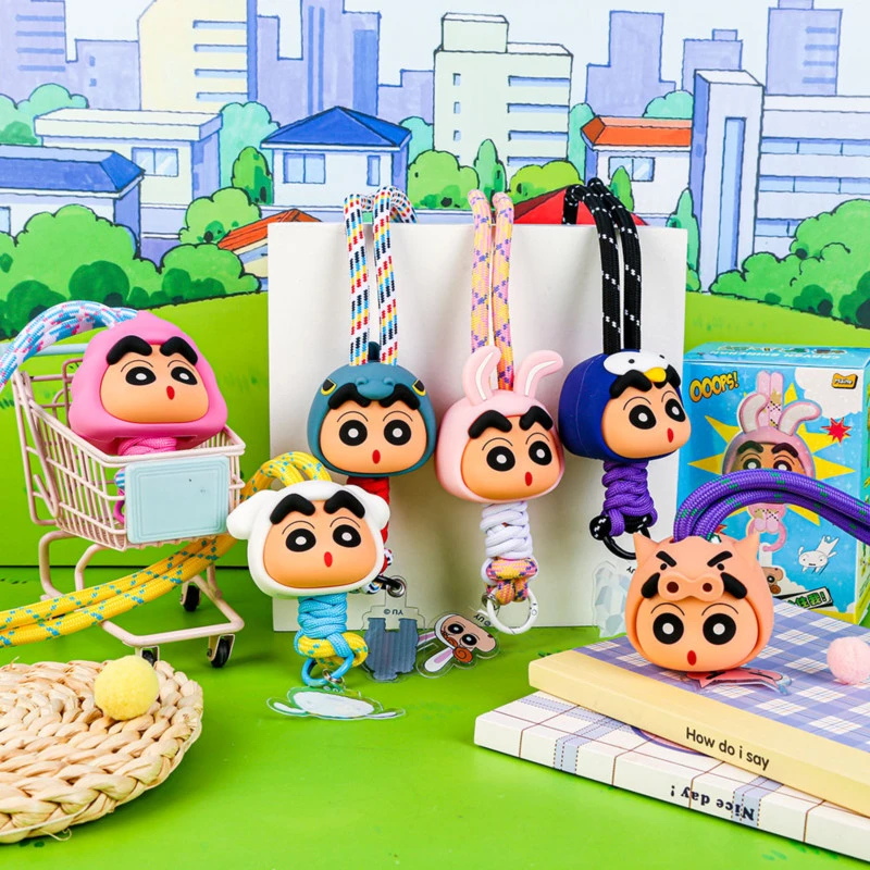 TOP TOY蜡笔小新多功能手机挂绳惊喜盒盲盒儿童玩具生日国庆中秋节礼物