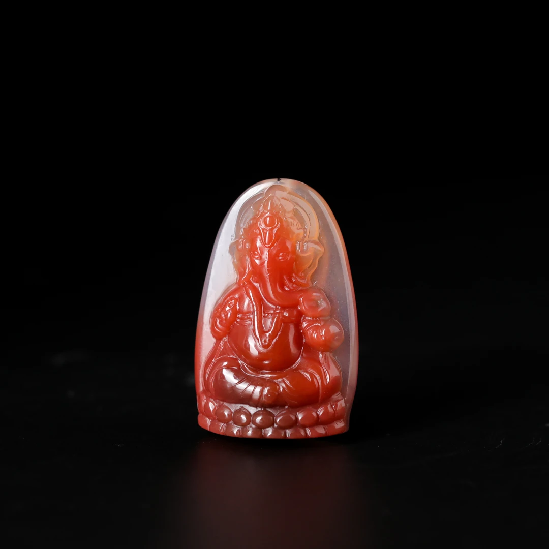 【竞拍专用】南红象神项坠约37.5x23.5x12mm约15g左右 11250107-31