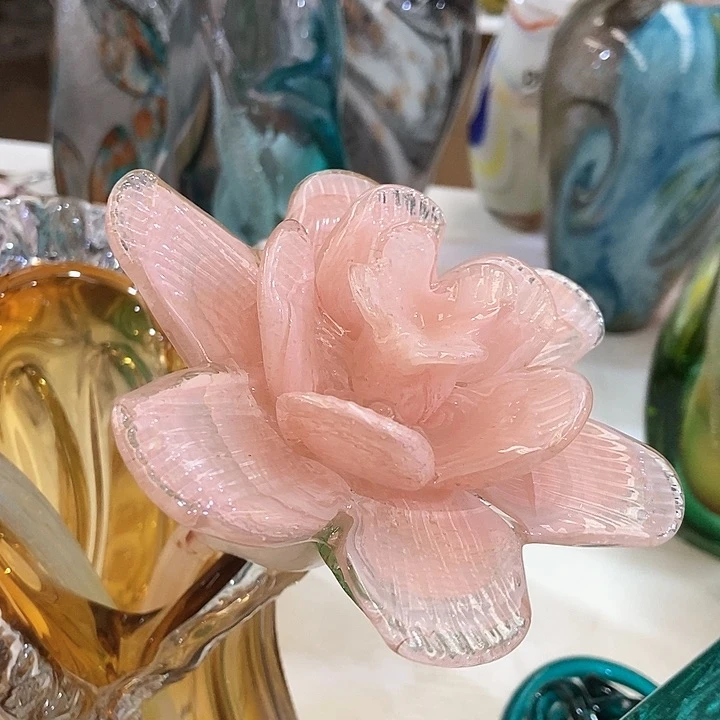 琉璃花瓶高45厘米口径12厘米