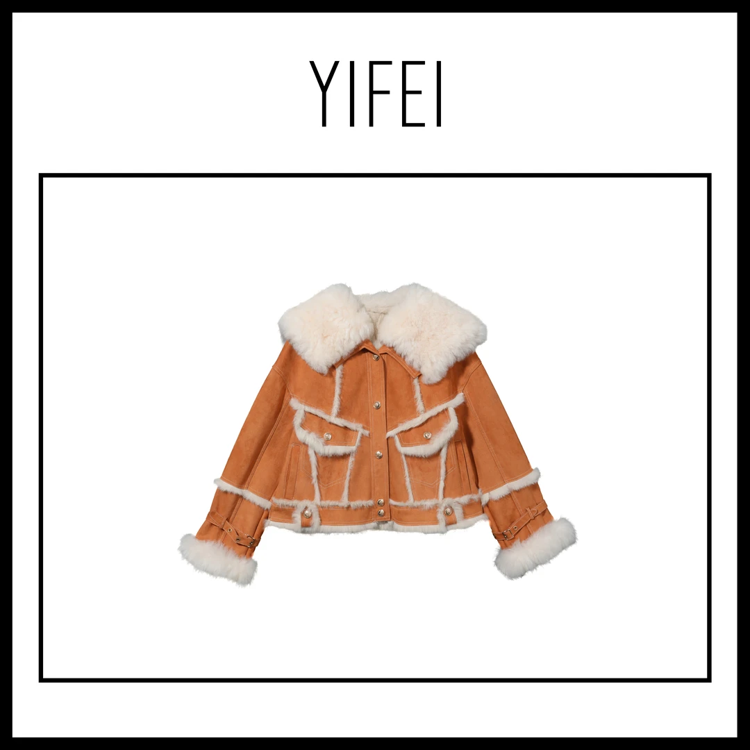 『迷雾公主』机车款皮毛一体外套