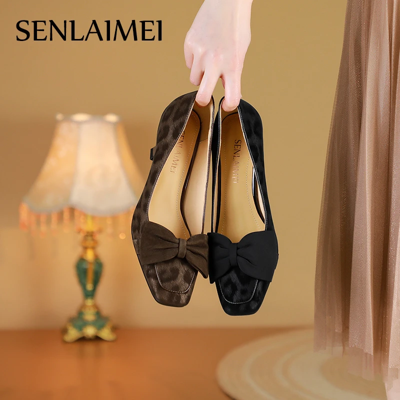 高跟7cm/矮跟4cm/蝴蝶结9030单鞋9062牛皮气质蝴蝶结高跟鞋新款