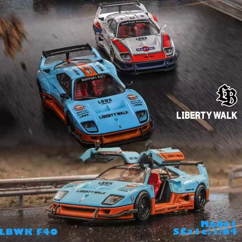 车魔王 1:64 法拉力F40 跃马 鸥翼门 合金开门 汽车模型摆件