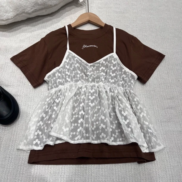 11202高端潮流时尚百搭休闲嘟家童装两件套T恤B8-5-1