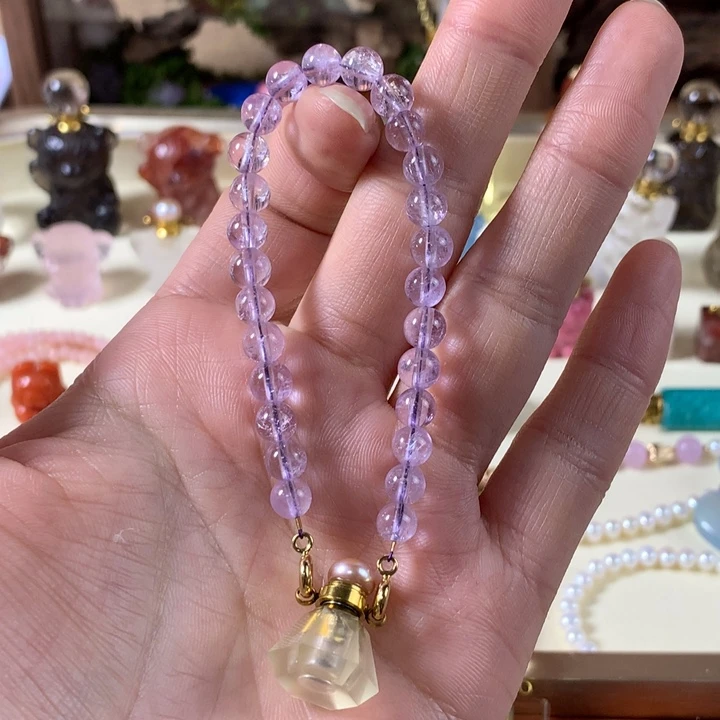 葡萄石未镶嵌香水精油瓶