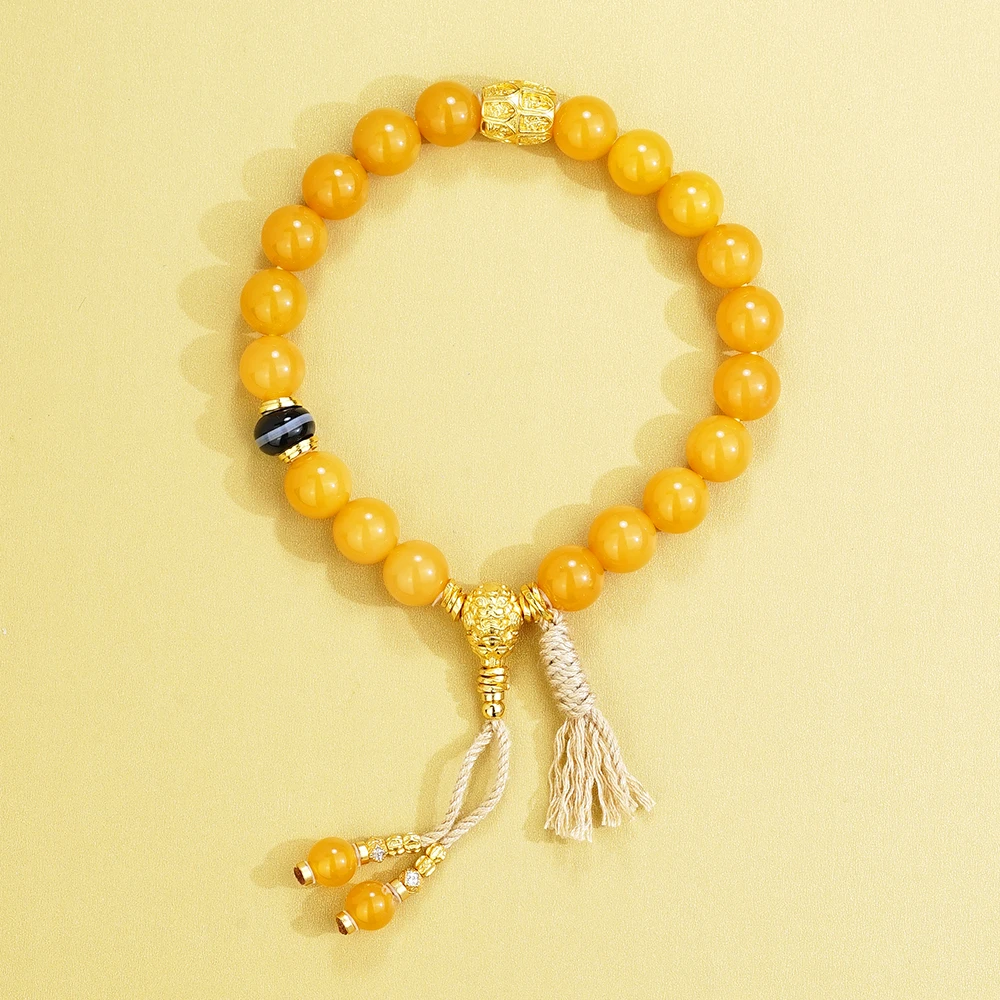 一线玛瑙缅黄手串10599（Joyce娇姐）