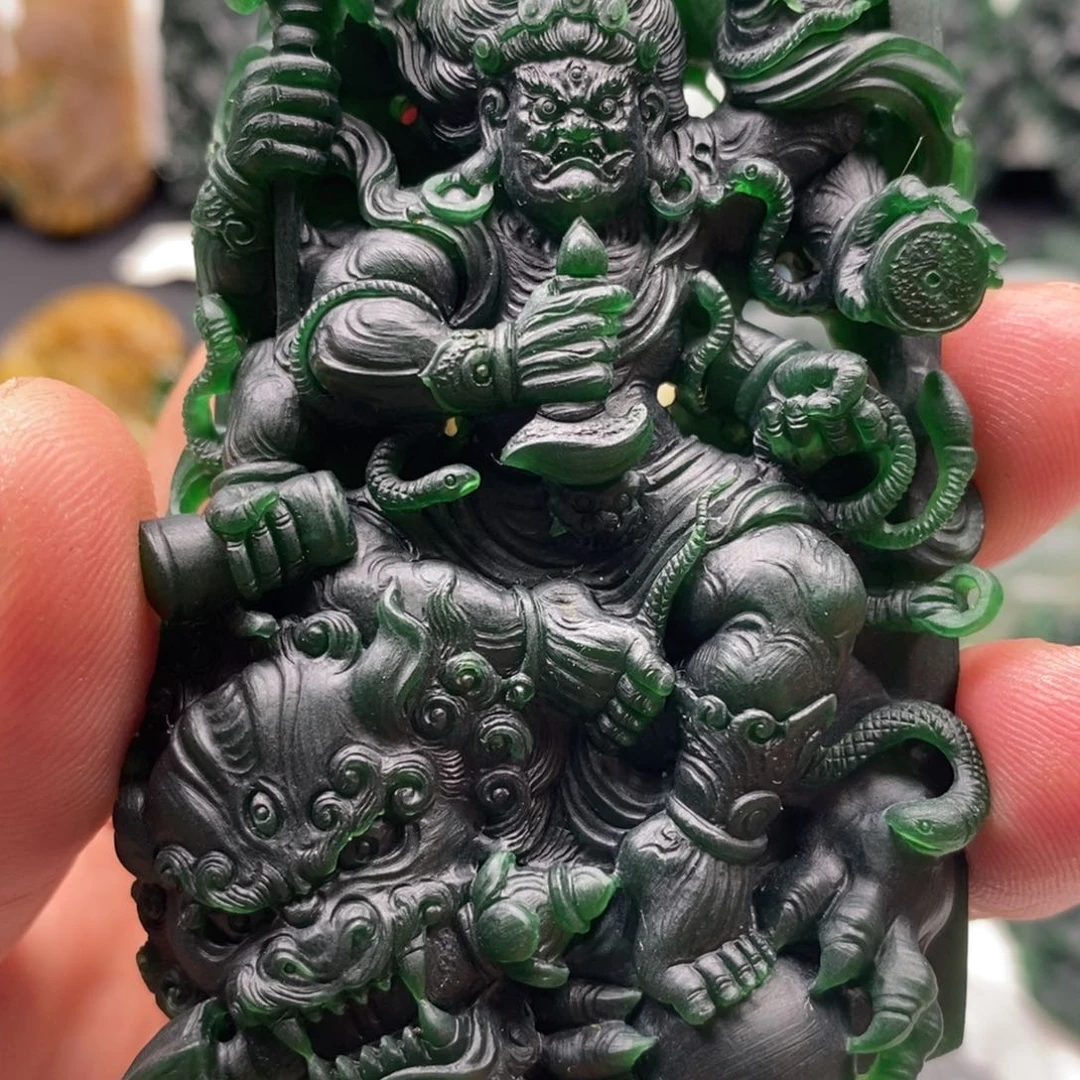 定制翡翠未镶嵌天然翡翠A货大黑天