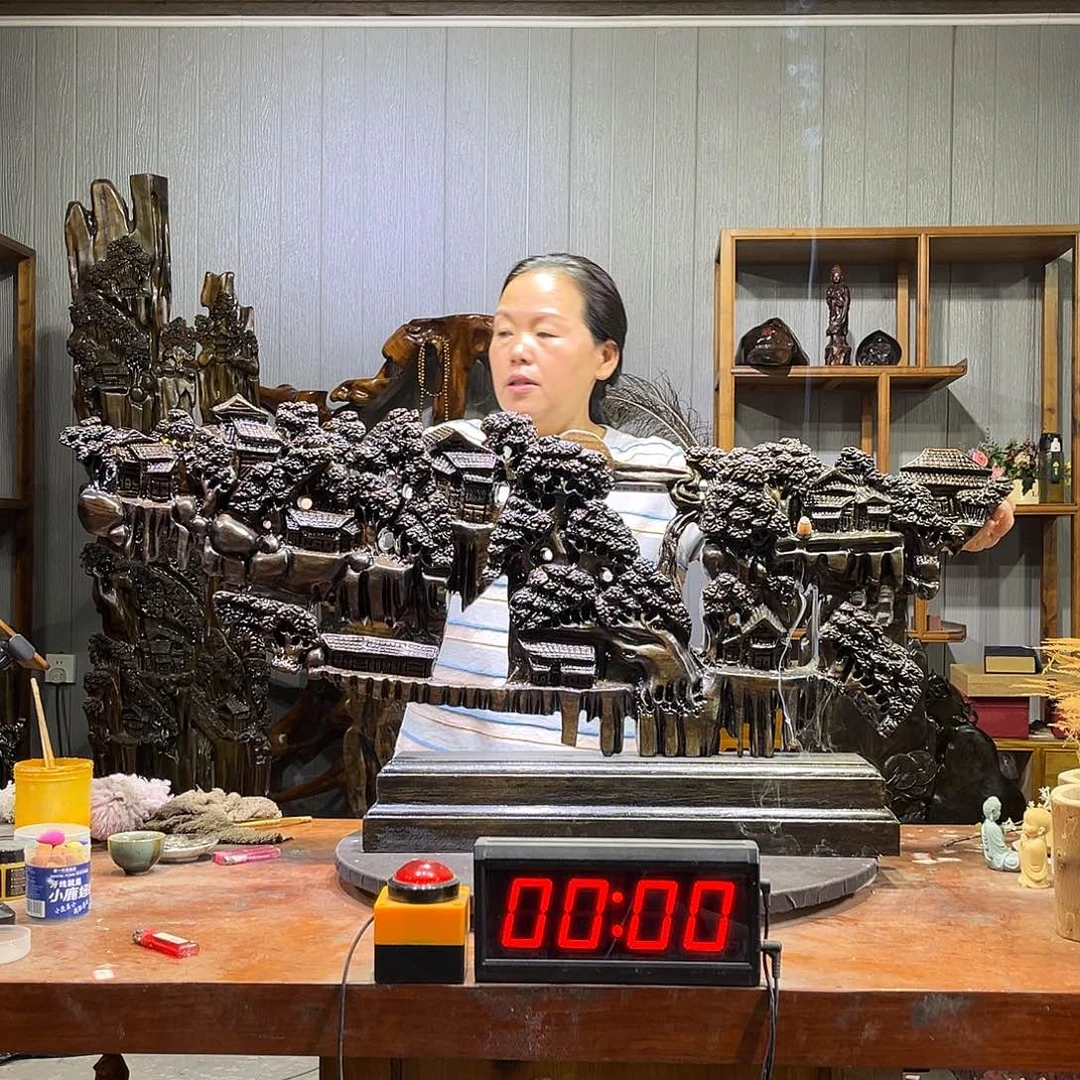 金丝楠⭐****⭐阴沉木山水