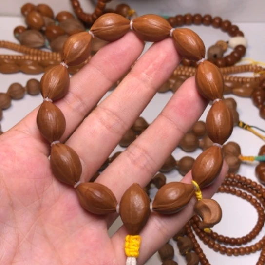 橄榄核吊坠王*葱1.3原皮手串