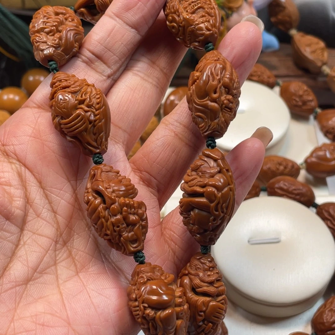老料钟馗橄榄核手串