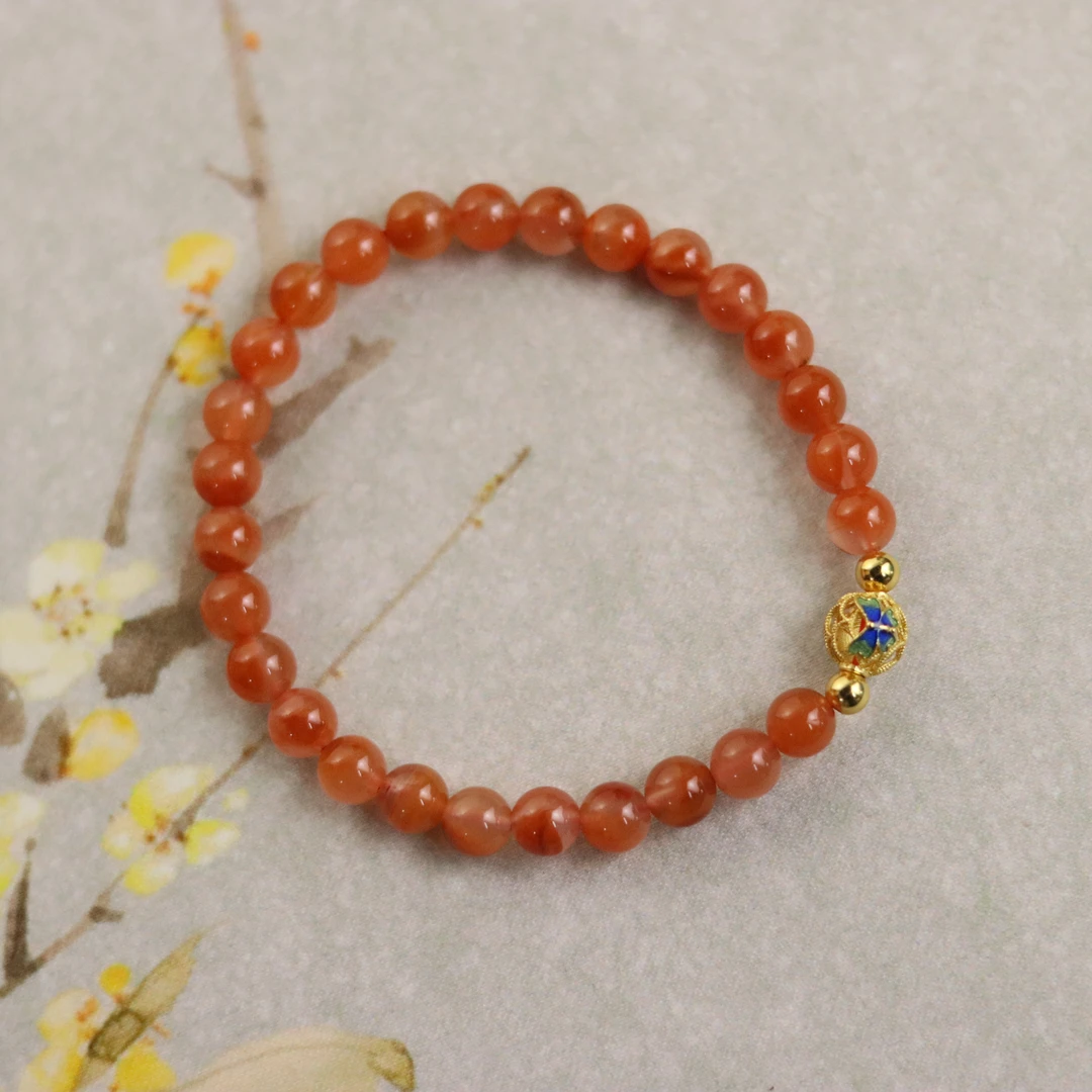 ZC10A18829[原创]冰南红手串（多样性发货)