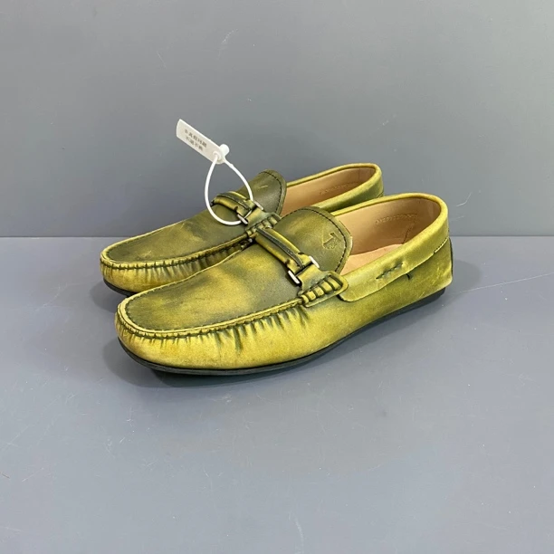 95新 TOD’S/托德斯 40.5码 托德斯 绿色一脚蹬鞋面轻微瑕疵休闲鞋